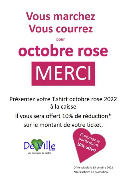 Octobre rose : vos commerçants se mobilisent !