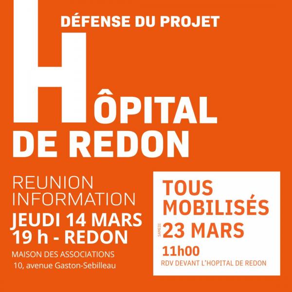 Info Hôpital de Redon : réunion d’information et mobilisation Écoles publiques de Redon : inscription ouverte pour la rentrée 2024 Tr…:
