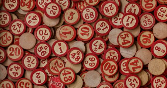 red and white round plastic